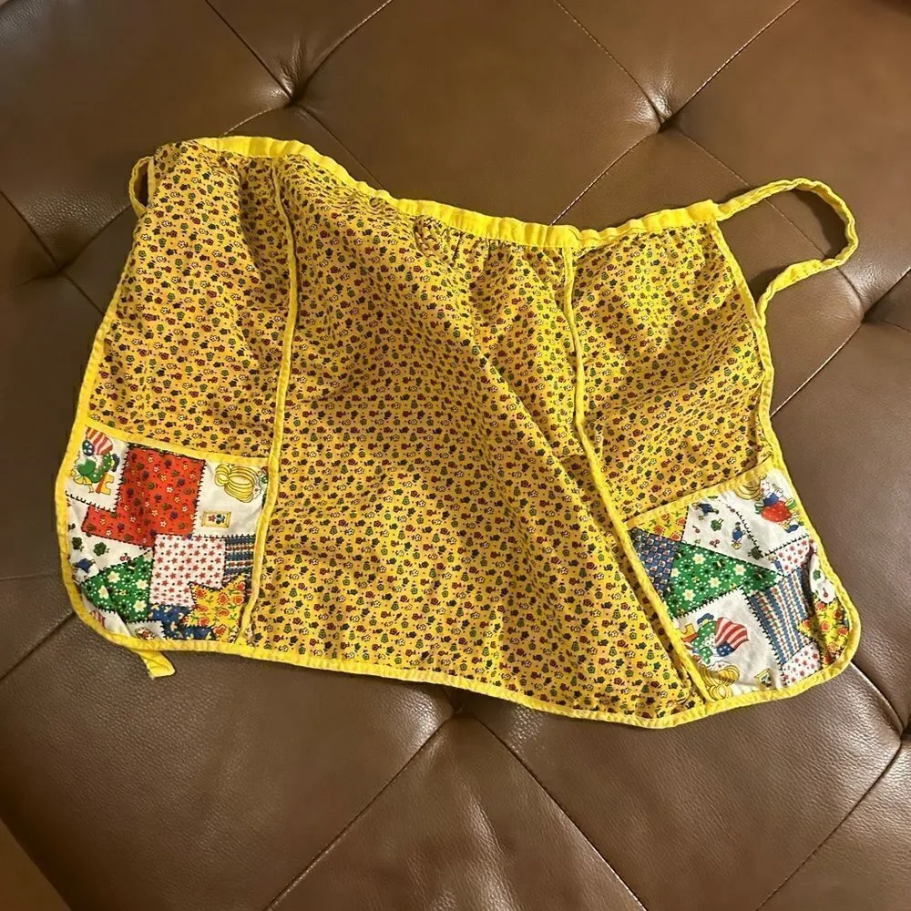 Vintage Fabric Handmade waist Apron